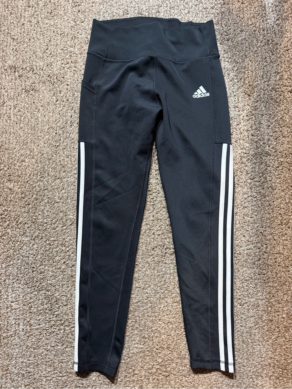 Adidas Women’s Black 3-Stripe Athletic Leggings